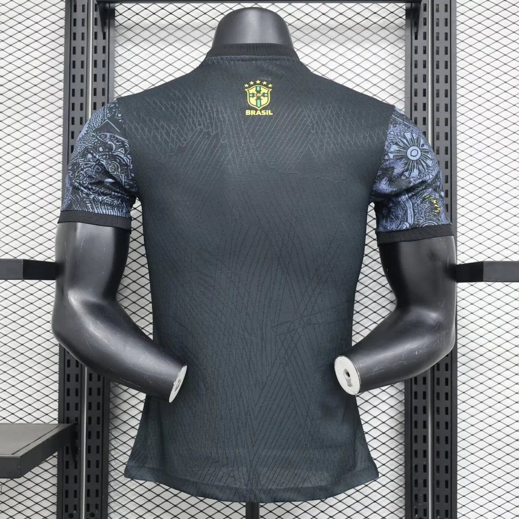 JERSEY BRAZIL SPECIAL EDITION JESUS CHRIST 2024 MEN (PLAYER VERSION) - BLACK