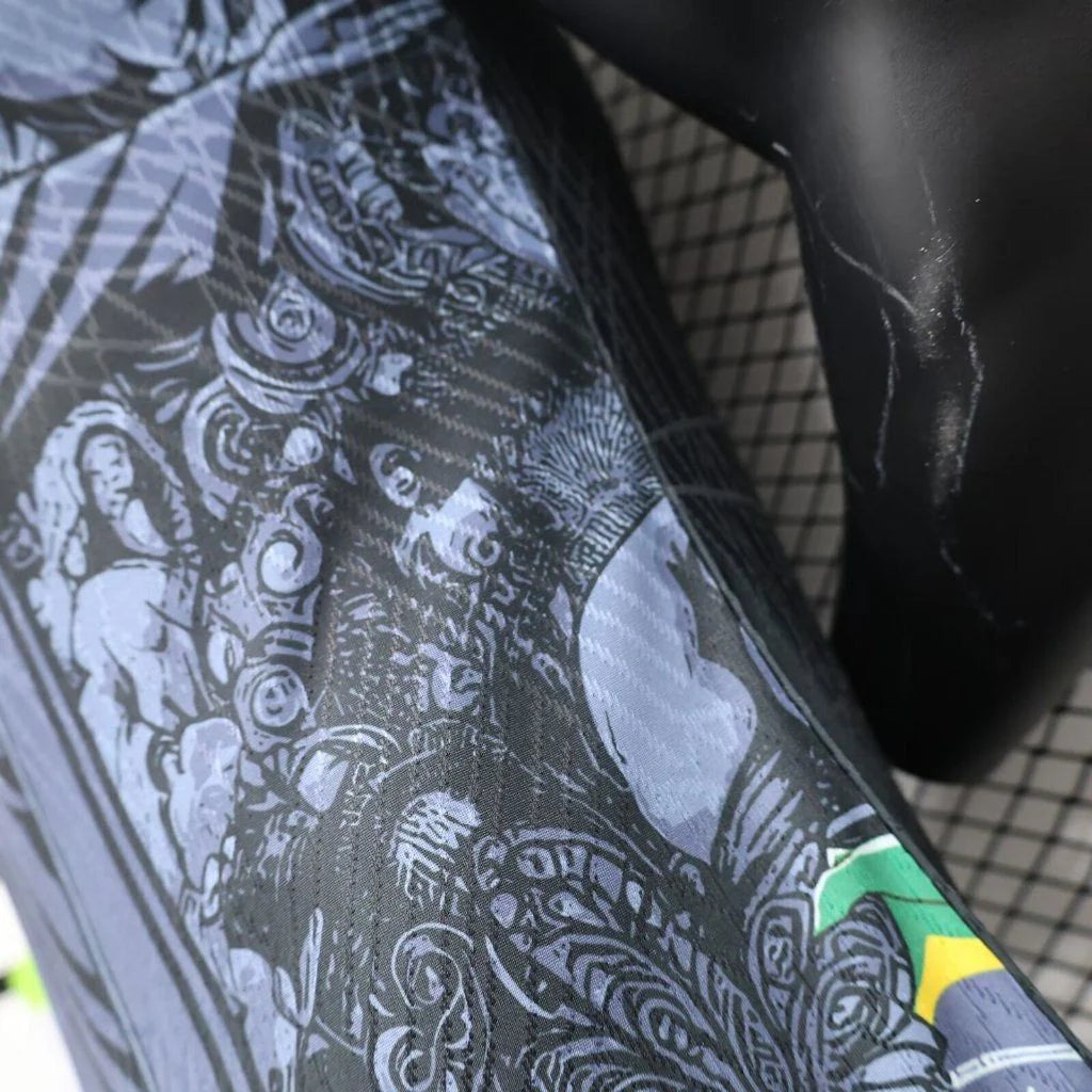 JERSEY BRAZIL SPECIAL EDITION JESUS CHRIST 2024 MEN (PLAYER VERSION) - BLACK
